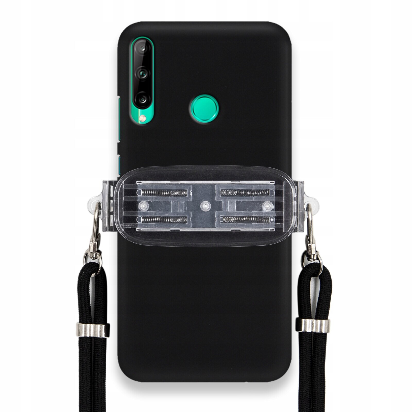 Pouzdro Pro Huawei P40 Lite E Smooth Case Univerzální Držák Černá Šňůrka