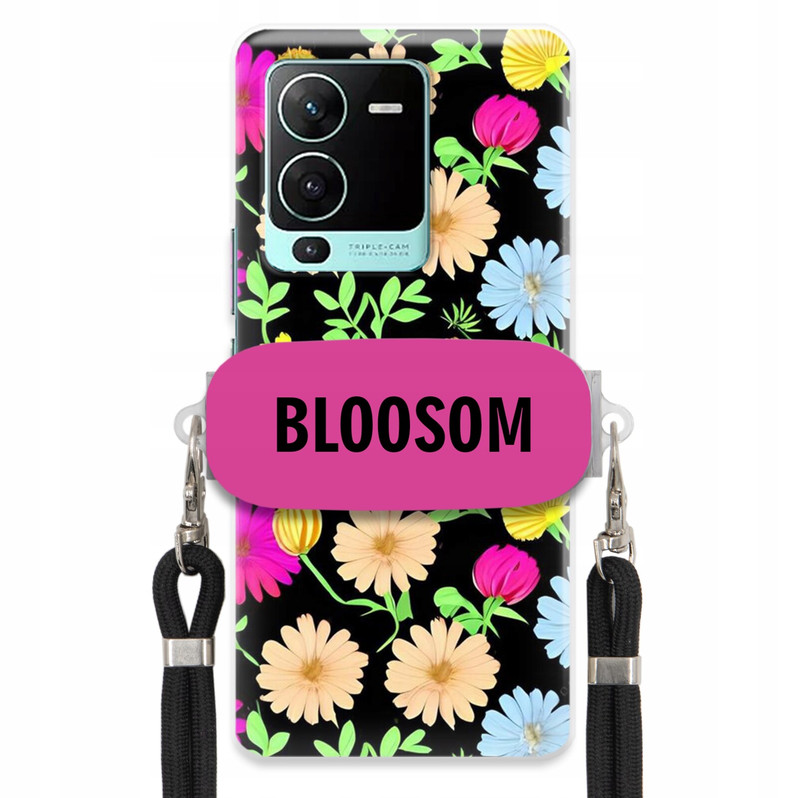 Pouzdro Crossbody Držák Pro Vivo S15 Pro Kryt Case Květiny Bloosom Flower