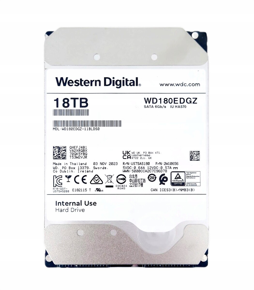 Pevný Disk Hdd Wd 18TB 3,5 WD180EDGZ 7200RPM 512MB Cache