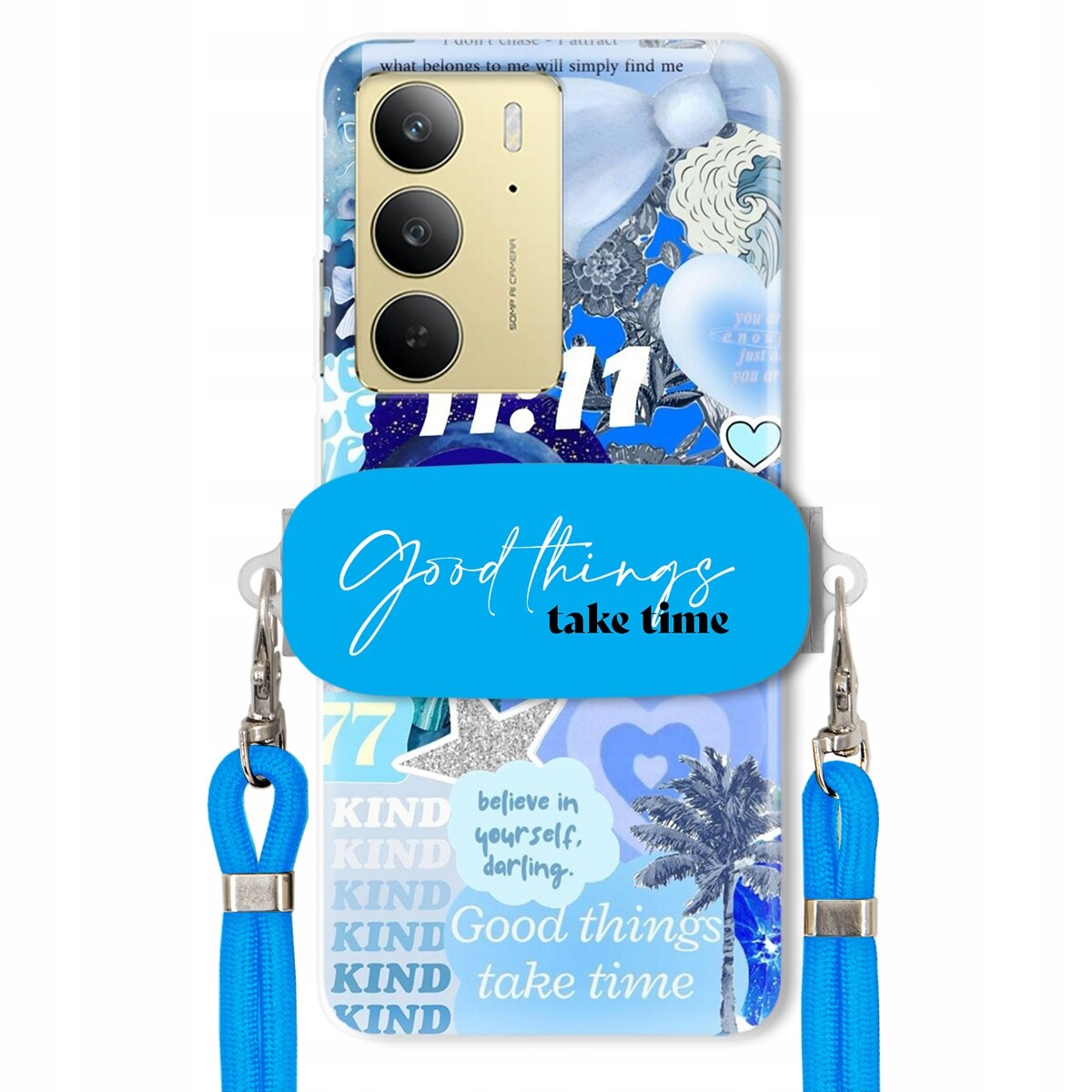 Pouzdro pro Realme C75 4G Držák Crossbody vodítko Good Things Take Time Lata