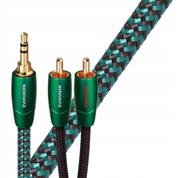 Audioquest Evergreen Jr 0,6 m audio kabel 3,5 mm jack samec 2 x Rca