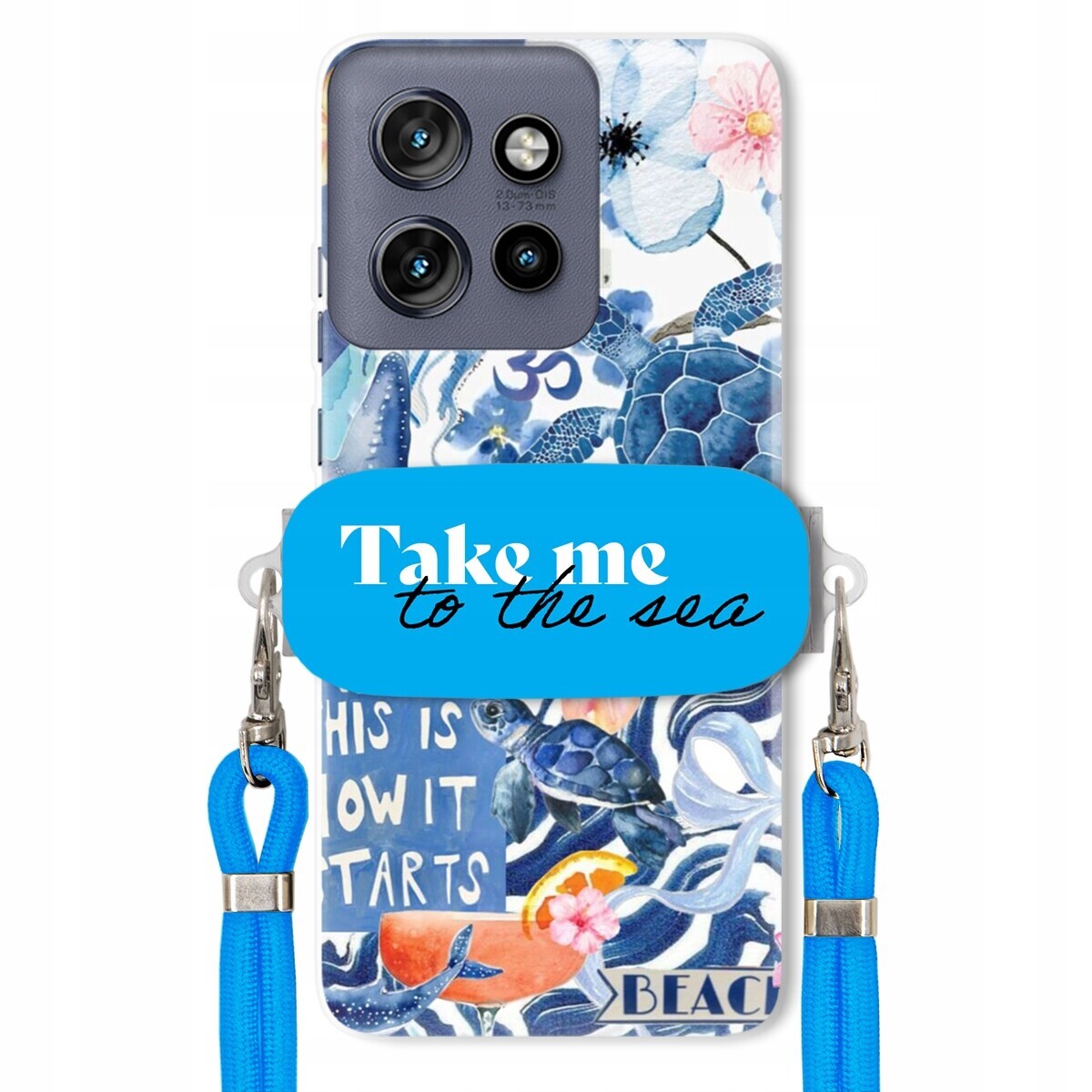 Pouzdro pro Motorola Edge 50 Neo Premium Vodítko Blue Držák Take Me To The Sea