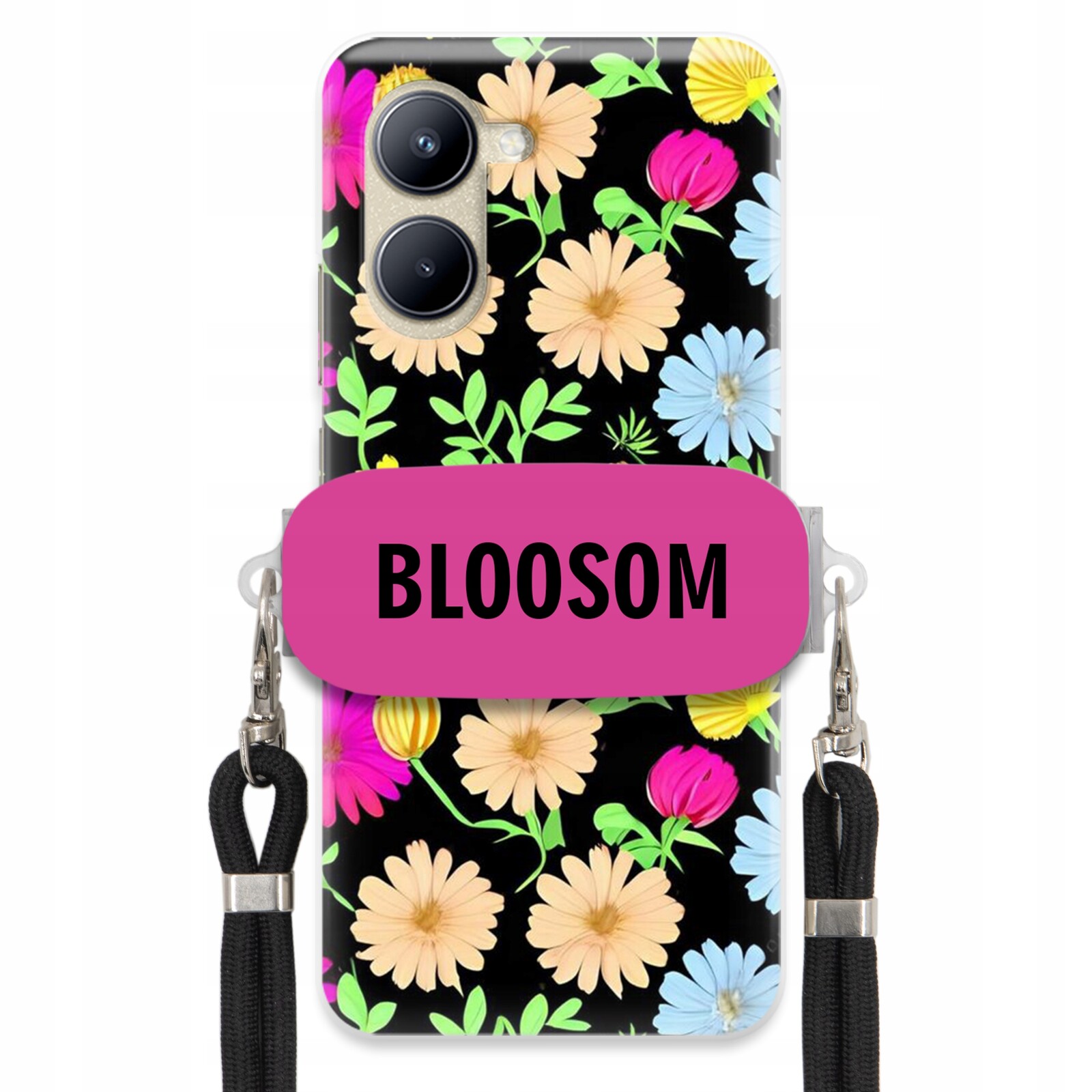 Pouzdro Crossbody Držák Pro Realme C33 Kryt Case Květiny Bloosom Flower