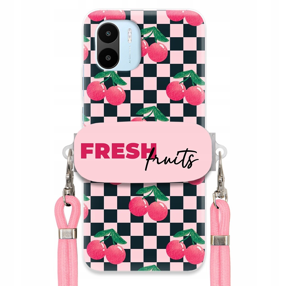 Pouzdro pro Xiaomi Redmi A1 Crossbody vodítko držák na šachovnici Fresh Fruits