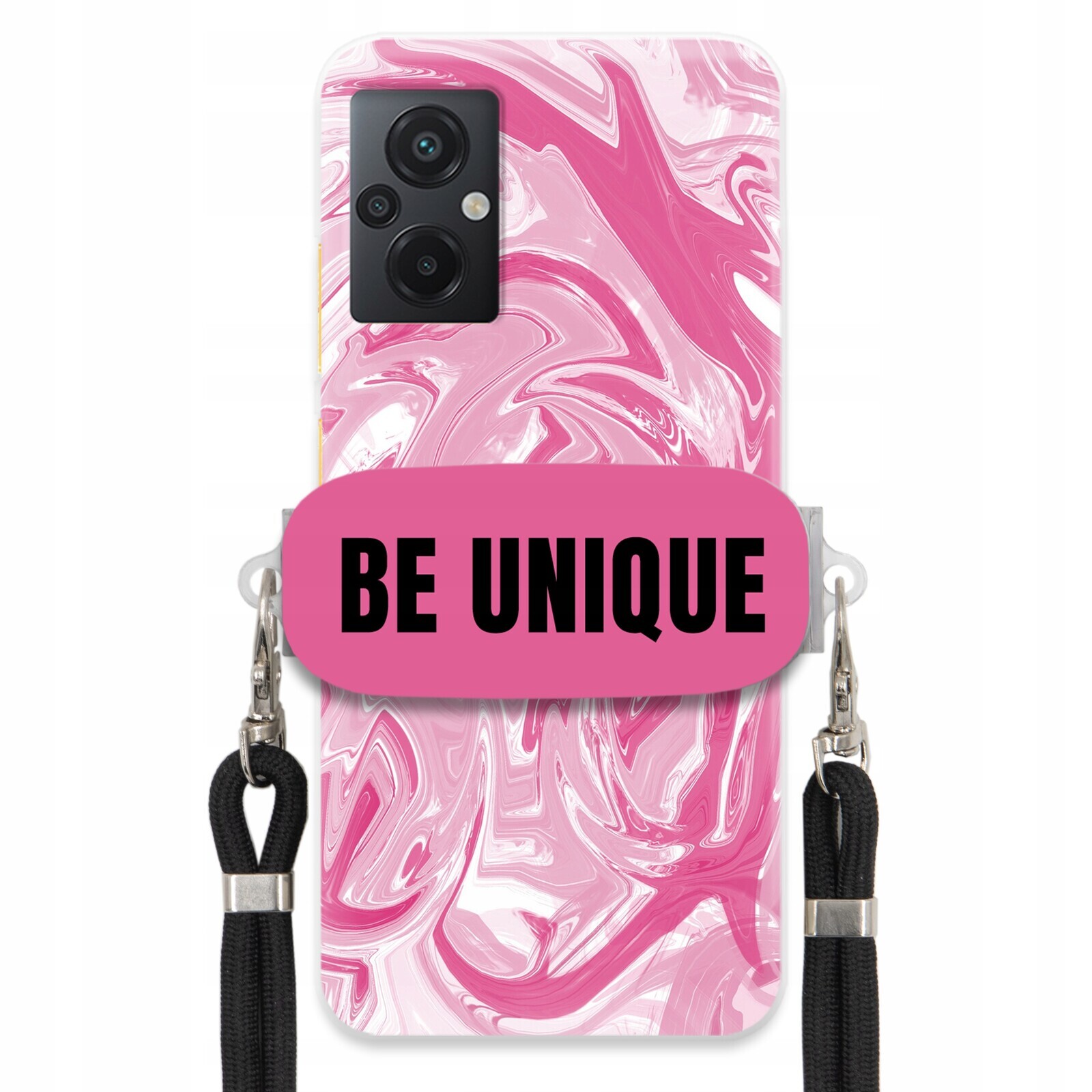 Pouzdro pro Xiaomi Poco M5 Case úchytka pro šňůrku Černá Růžová Mramorová Be Unique