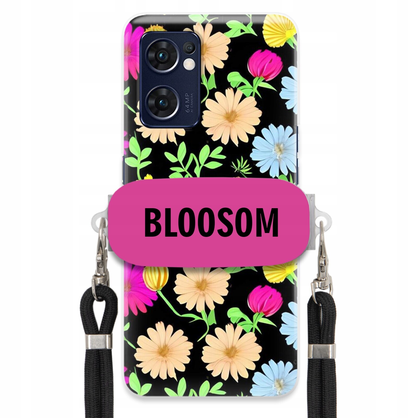 Pouzdro Crossbody Držák Pro Oppo Reno 7 5G Kryt Case Květiny Bloosom Flower