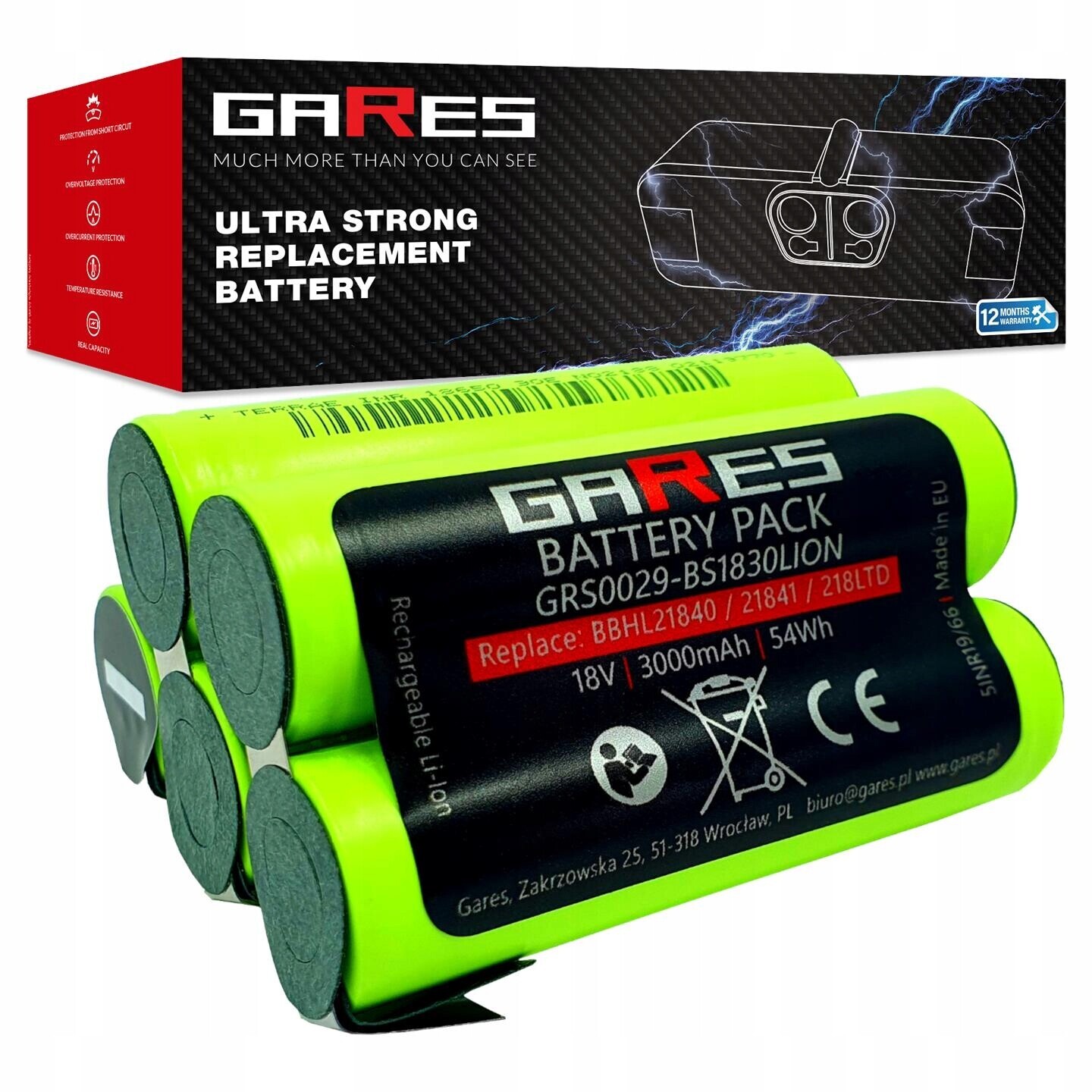 Baterie pro Bosch BBHL218LTD 908BPV180 18V 3Ah