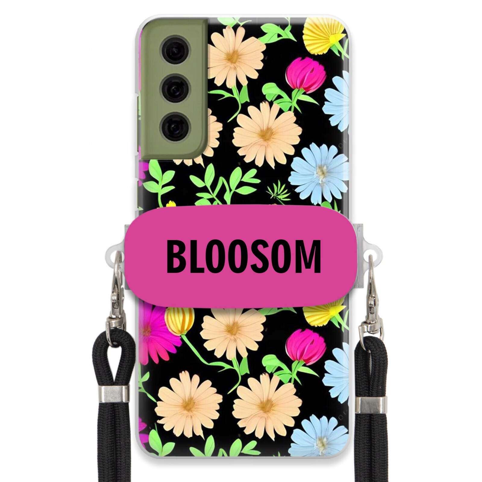 Pouzdro Crossbody Držák Pro Samsung S21 Fe Kryt Case Květiny Bloosom Flower