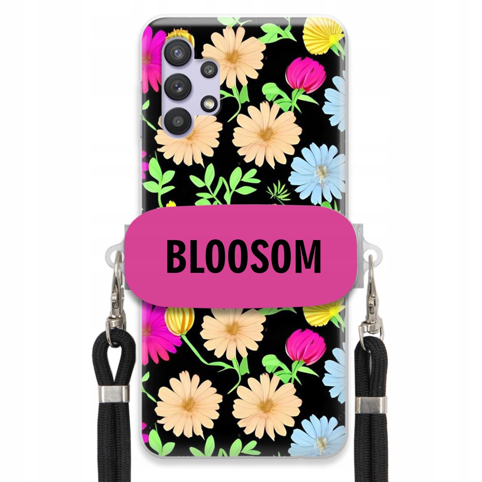 Pouzdro Crossbody Držák Pro Samsung A32 Kryt Case Květiny Bloosom Flower