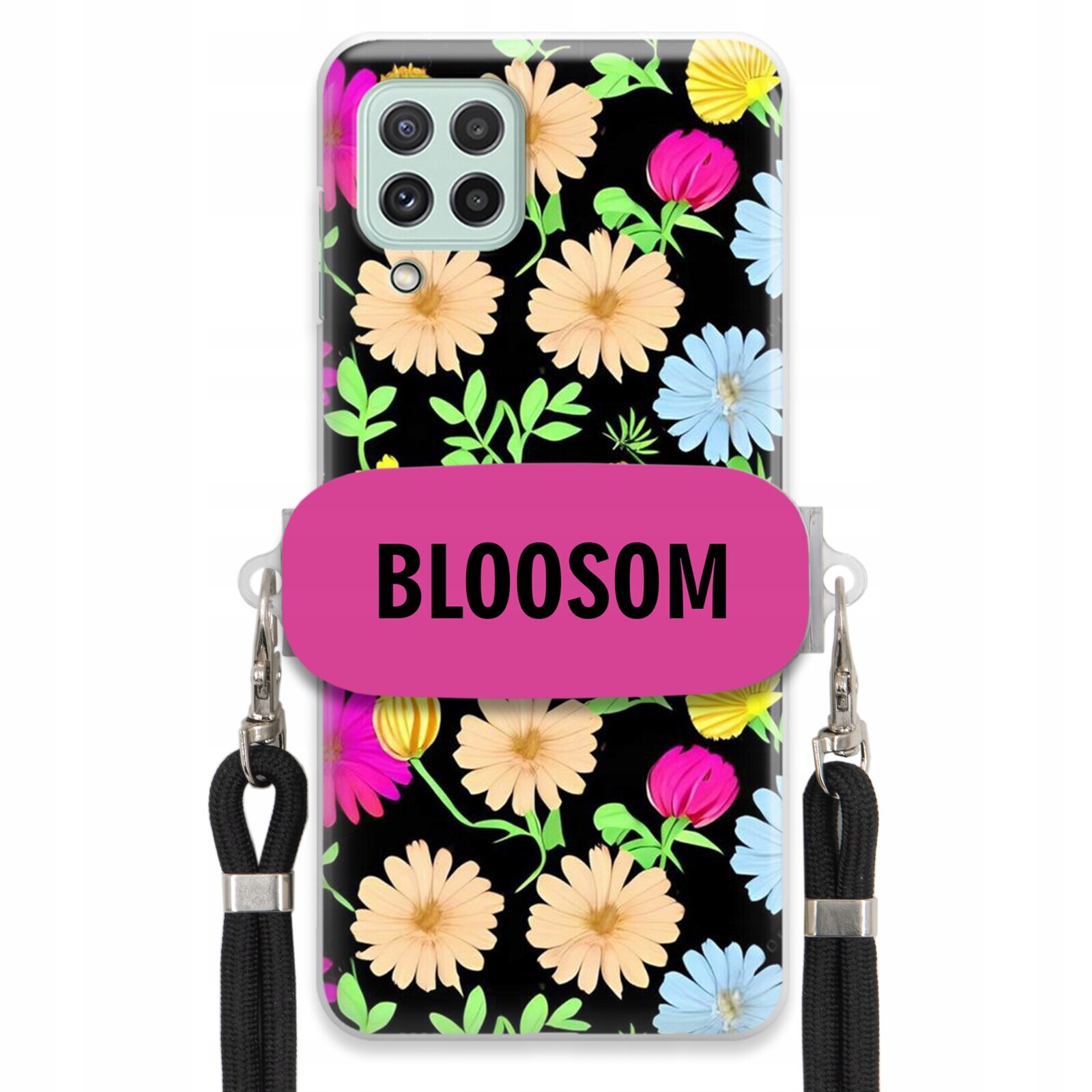 Pouzdro Crossbody Držák Pro Samsung A22 5G Kryt Case Květiny Bloosom Flower