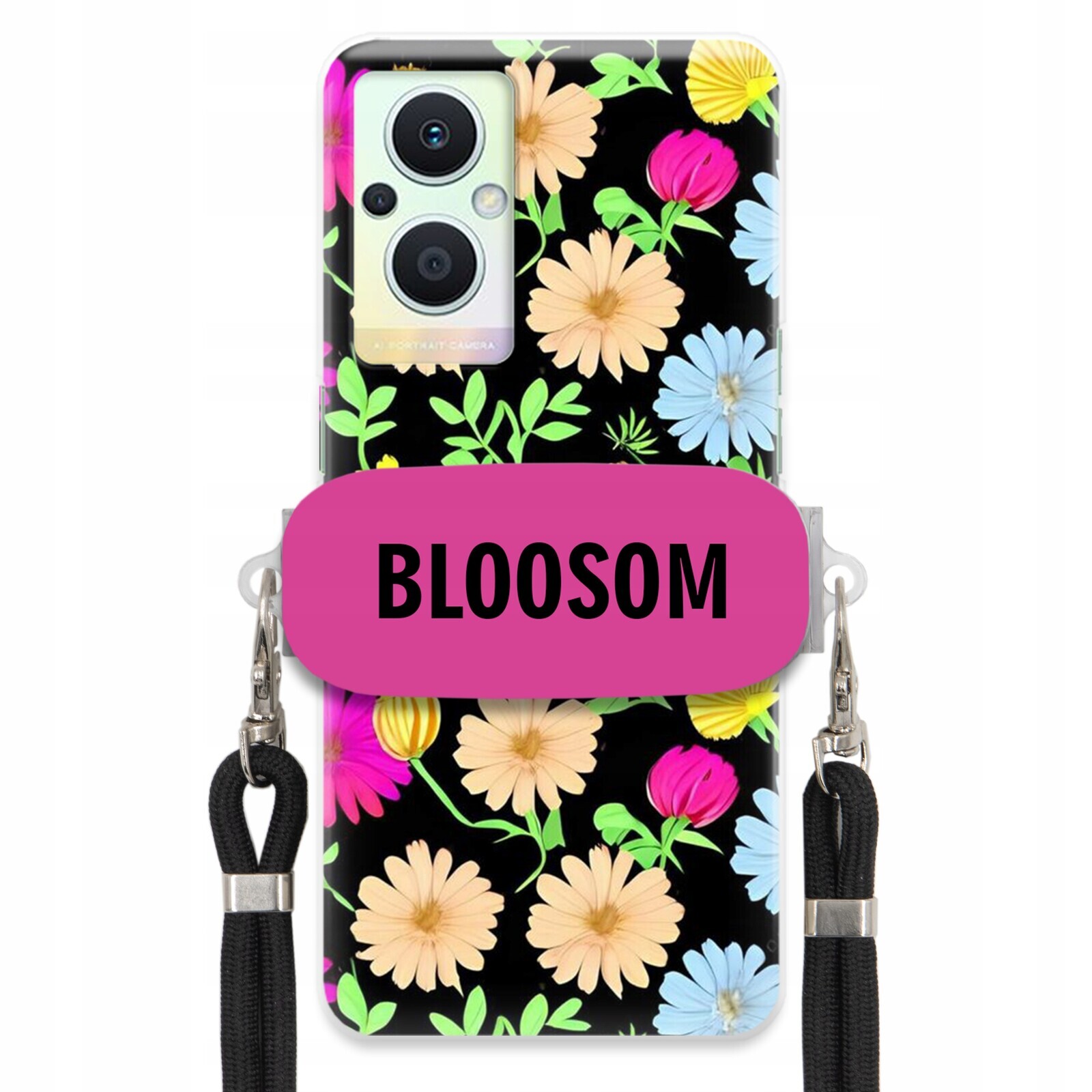 Pouzdro Crossbody Držák Pro Oppo Reno 8 Lite Kryt Květiny Bloosom Flower