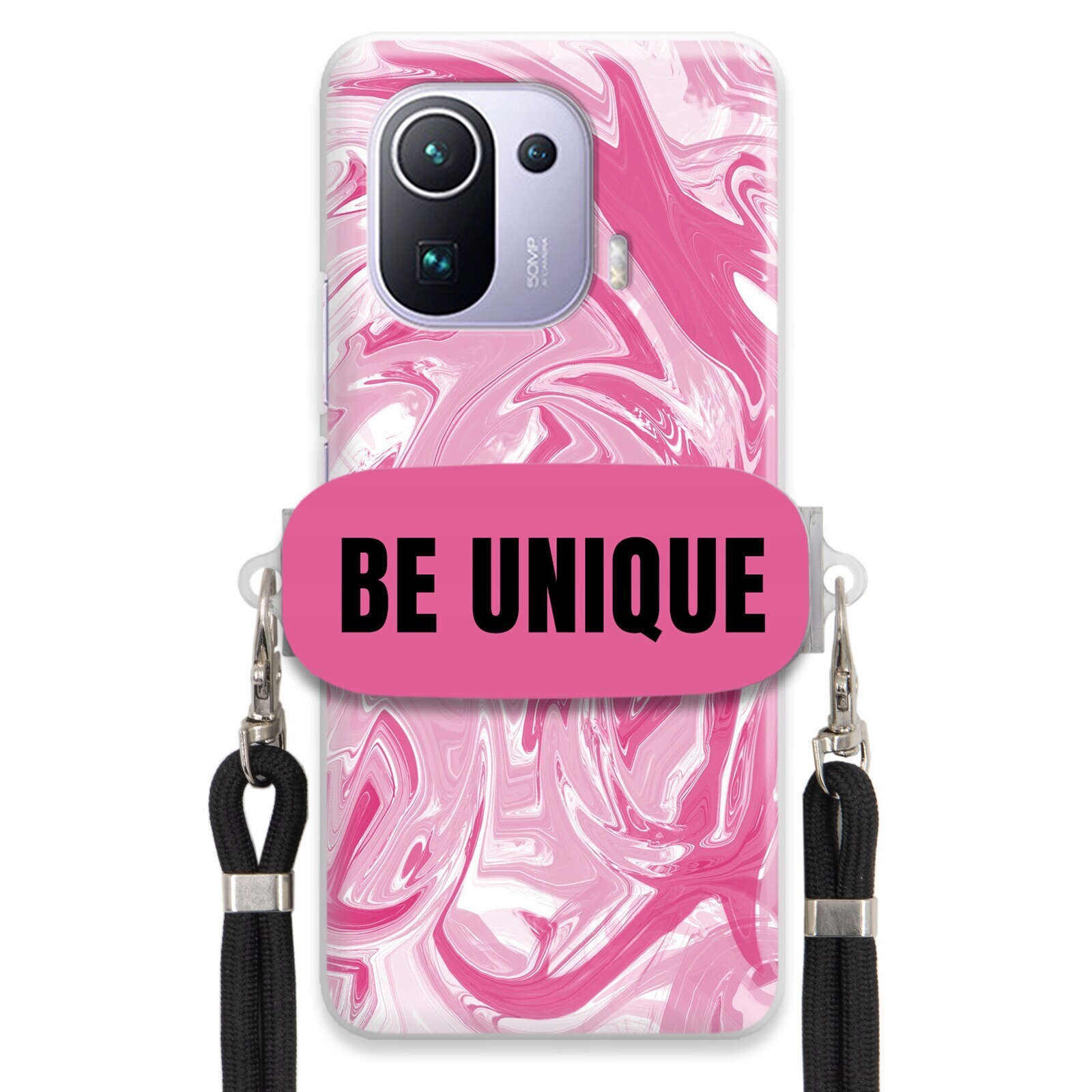 Pouzdro pro Xiaomi Mi 11 Pro Case úchytka na šňůrku Černá Růžová Mramorová Unique