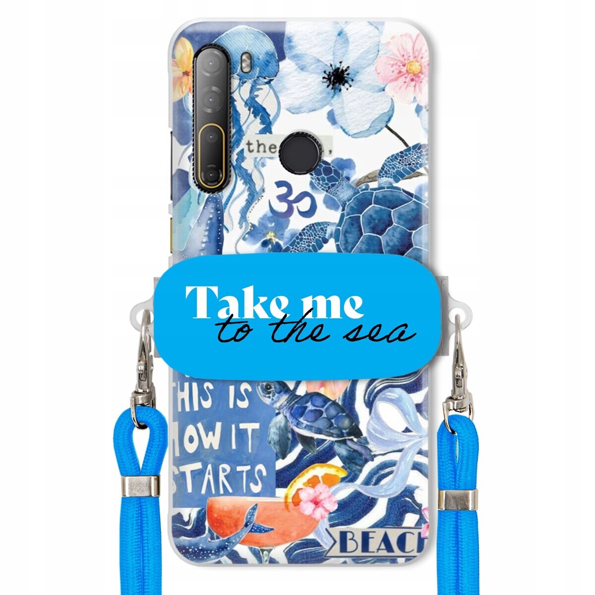 Pouzdro pro Htc Desire D20 Pro Premium Vodítko modré Držák Take Me To The Sea