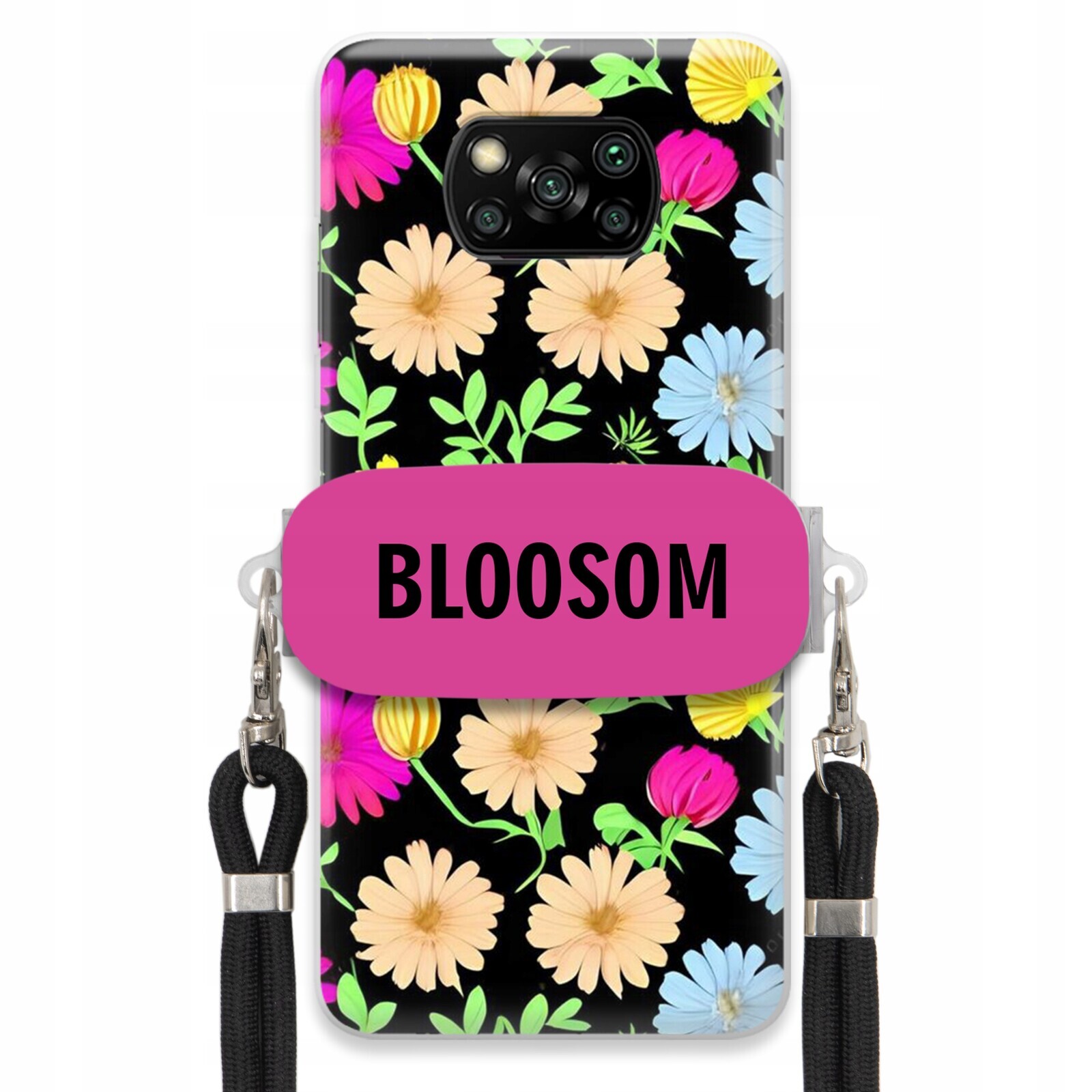 Pouzdro Crossbody Držák Pro Xiaomi Poco X3 Nfc Kryt Květiny Bloosom Flower