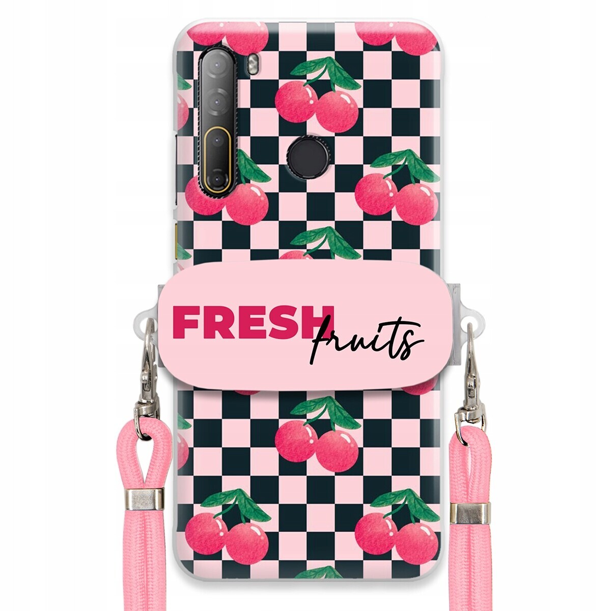 Pouzdro pro Htc Desire D20 Pro Vodítko Crossbody Držák Šachovnice Fresh Fruits