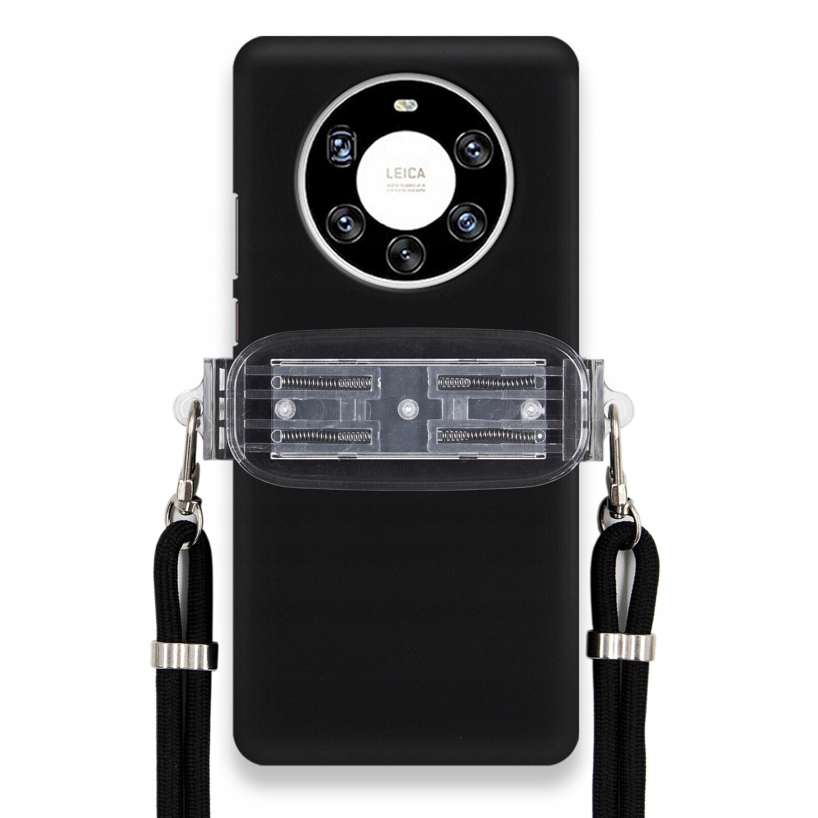 Pouzdro Pro Huawei Mate 40 Pro Plus Mat Case Univerzální Držák Černá Šňůrka