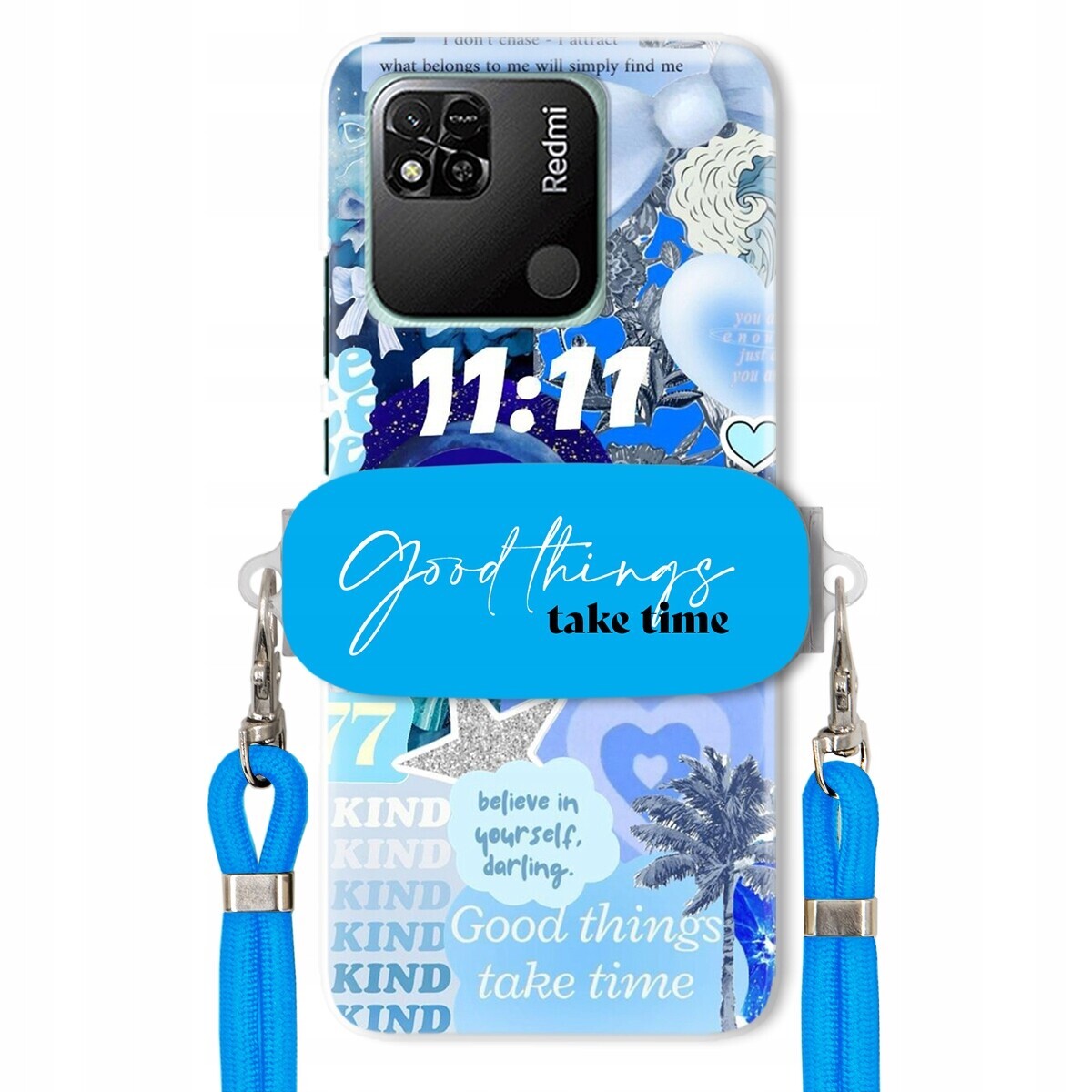 Pouzdro pro Xiaomi Redmi 10A Držák Vodítko Crossbody Good Things Take Time