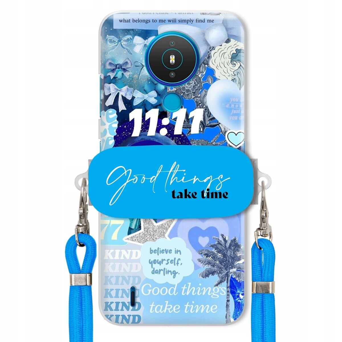 Pouzdro pro Nokia 1.4 Držák Crossbody vodítko Good Things Take Time Lata