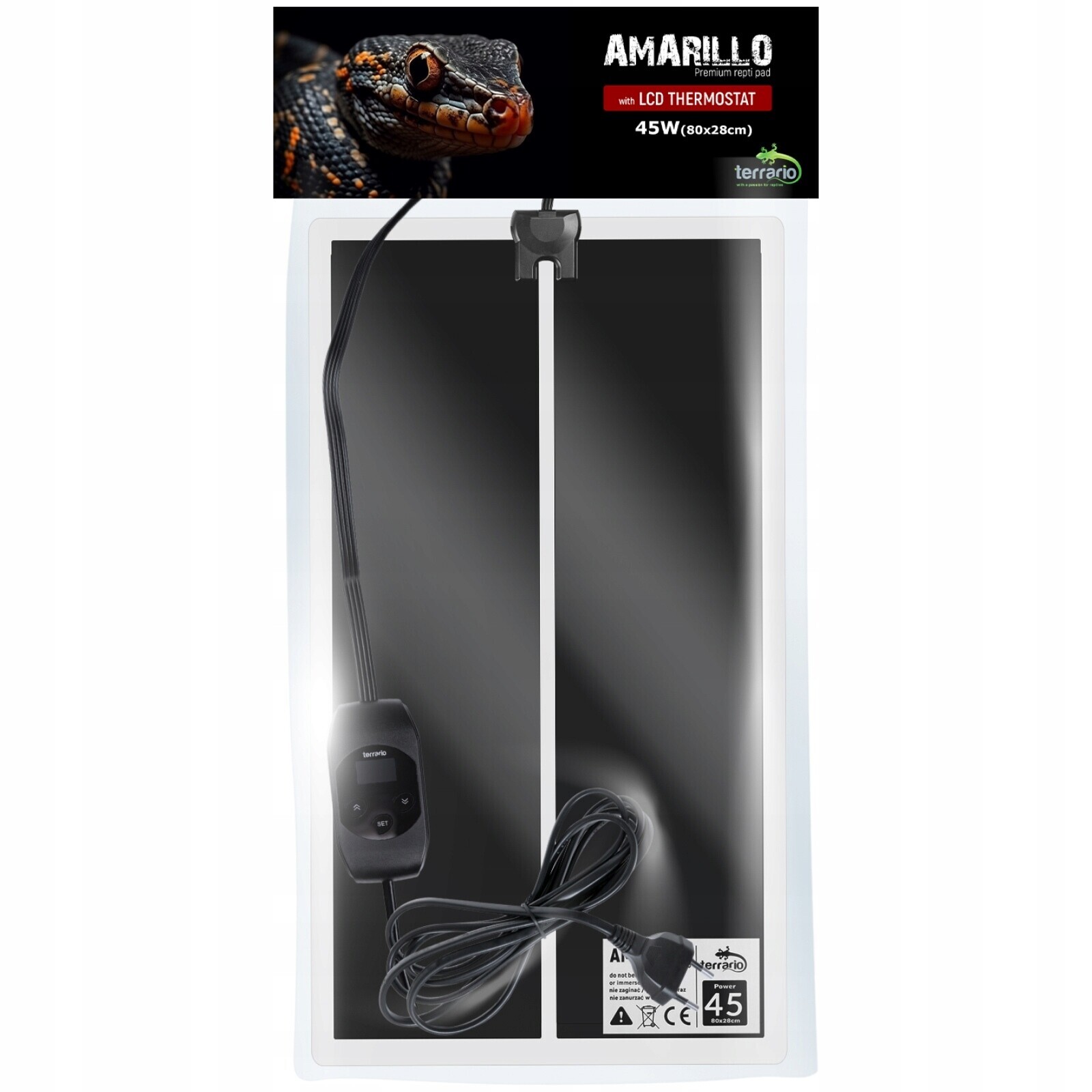 Vyhřívací Podložka Teraristický LCD Termostat Pro Plazy Paměť 45 W