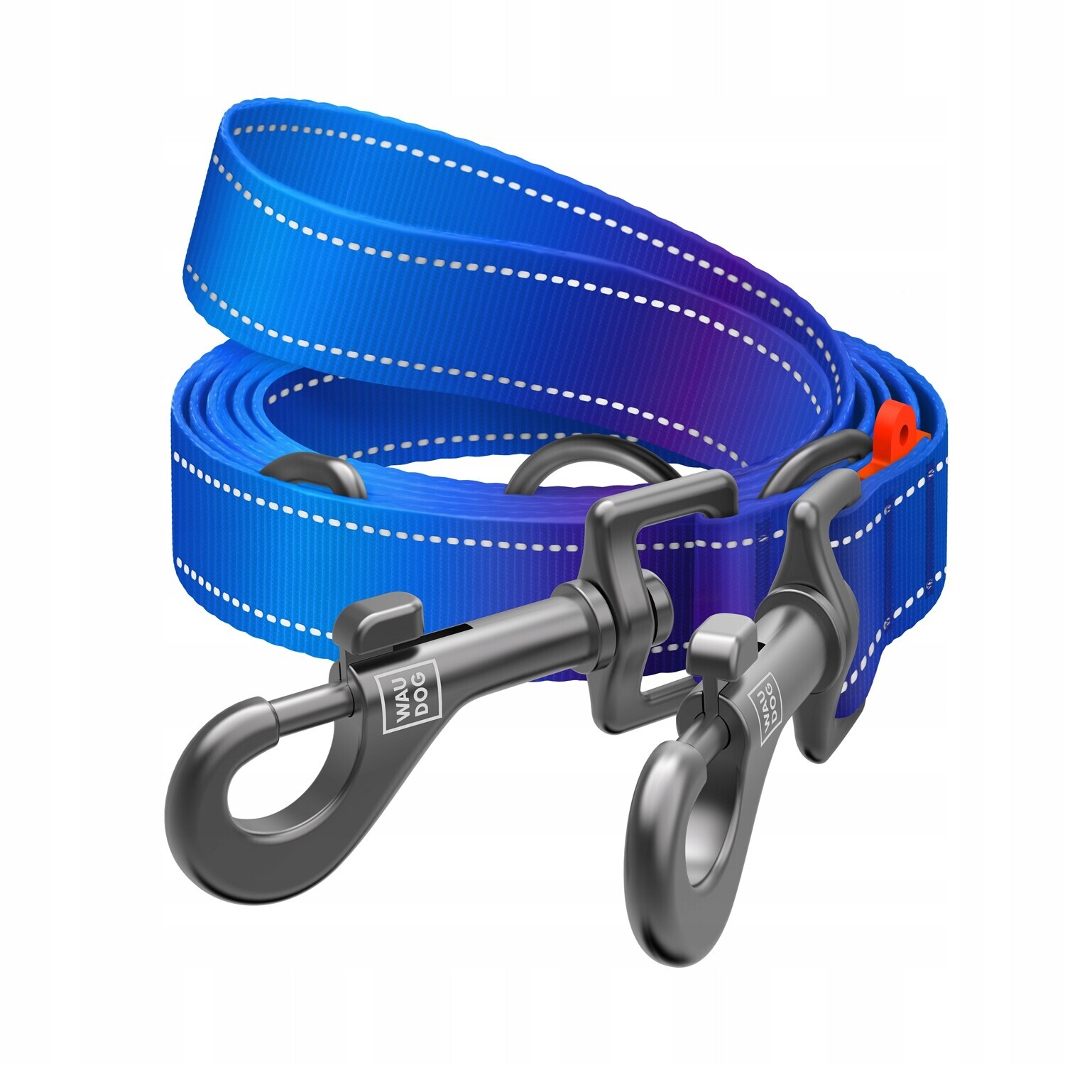 Vodítko pro psa přepínací nylonová, reflexní, modrá, M, 3 m, 20 mm