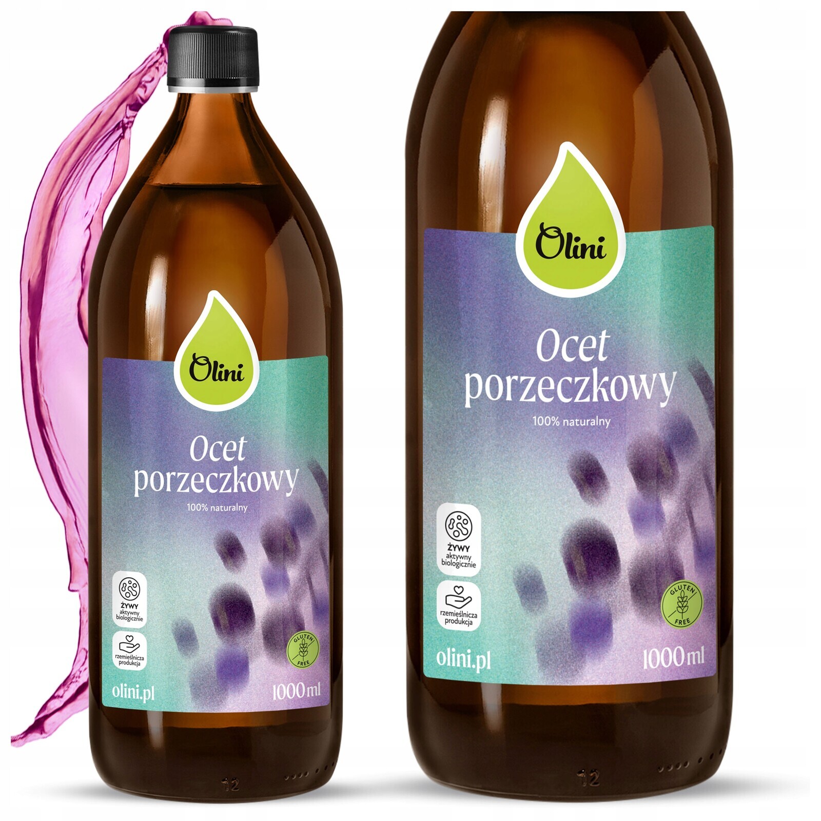 Rybízový ocet nefiltrovaný 100% přírodní 1 l Olini