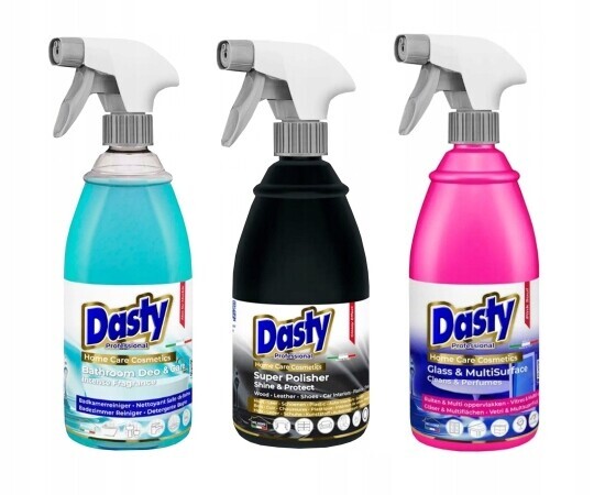 Dasty Sada domácí chemie Tekutina na čištění skel, čištění koupelny, kůže, dřevo