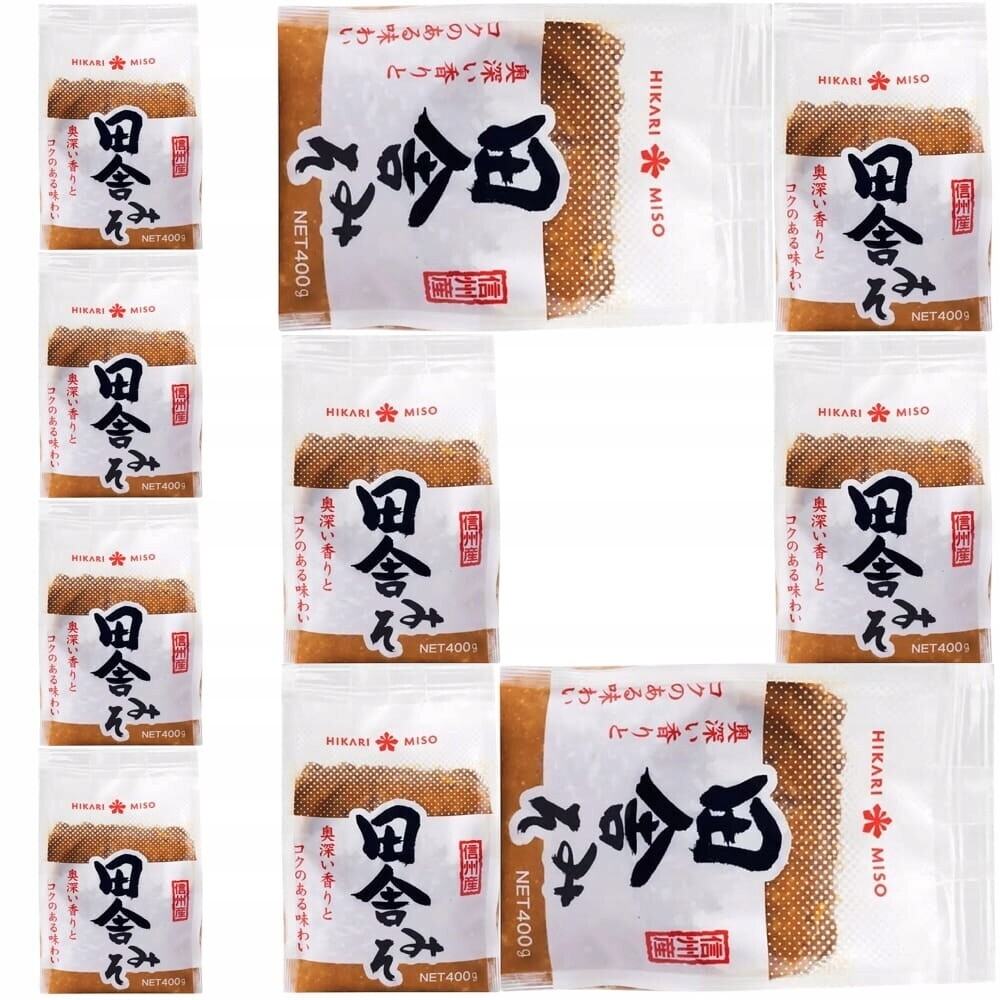 10 x Sójová pasta na japonskou polévku Shiro Miso Tmavě červená 400 g Hikari