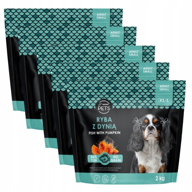 Suché krmivo pro psa ryba s dýní Xs/s, sada 3 sáčků po 2 kg