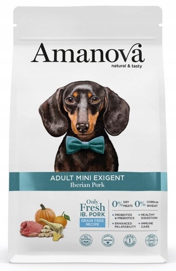 Amanova Dog Adult Mini Exigent Iberian Pork vepřové maso 2kg