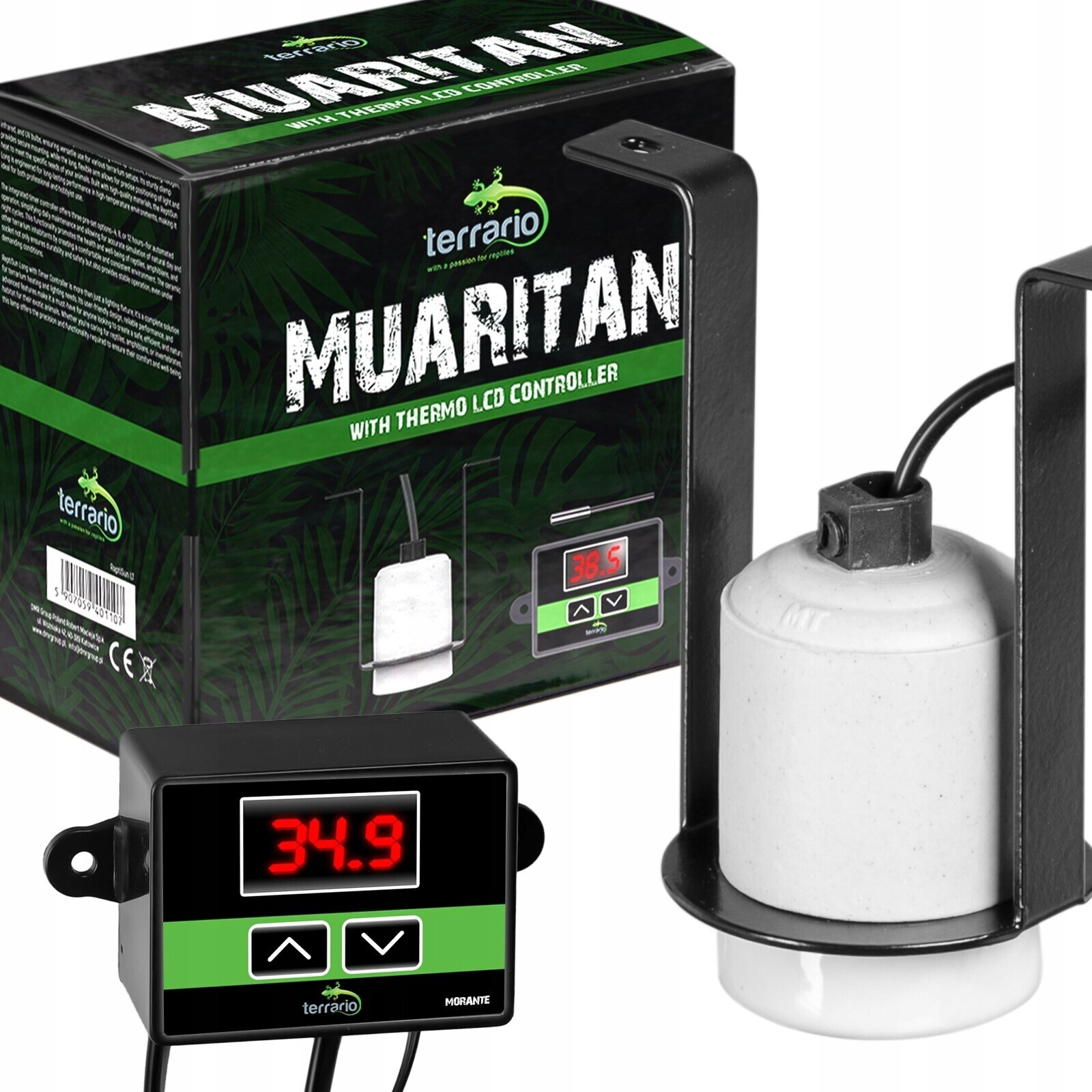 Objímka Do Terária S Termostatem, Infračervená Topná Žárovka E27