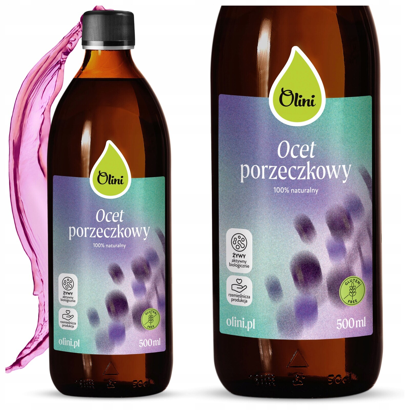 Rybízový ocet neflitrovaný, 100% přírodní 500 ml Olini