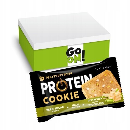 Go On Pistáciové proteinové sušenky s bílou čokoládou 50 g*18 ks Pistachio P
