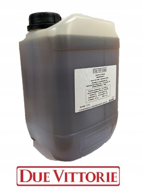 Jablečný ocet Due Vittorie sudovaný, Nefiltrovaný, sladký, Čerstvý, 5 l