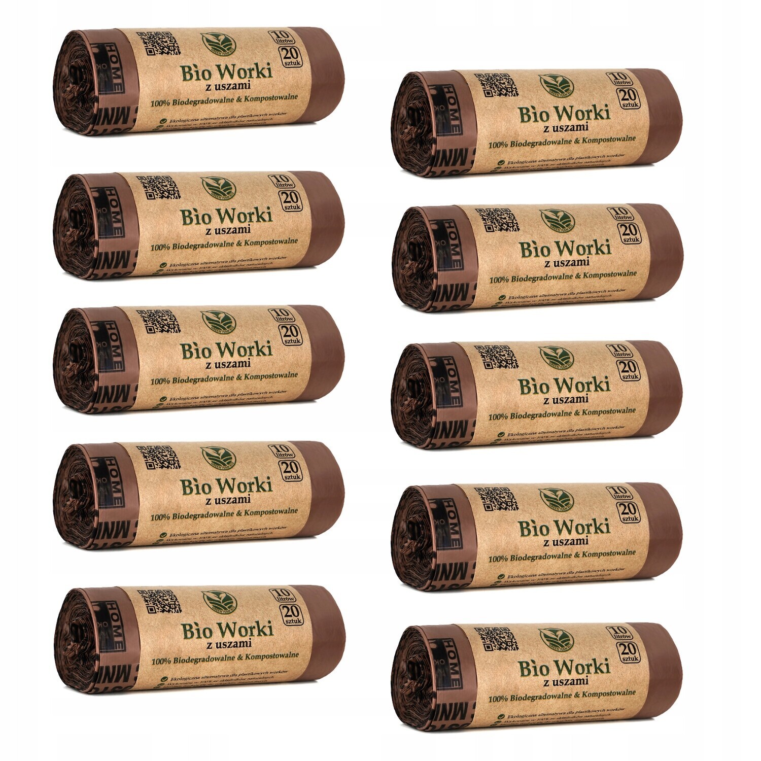 Biologicky rozložitelné sáčky na kompostování Bio Ekologické Na Odpad 10 l 10x20