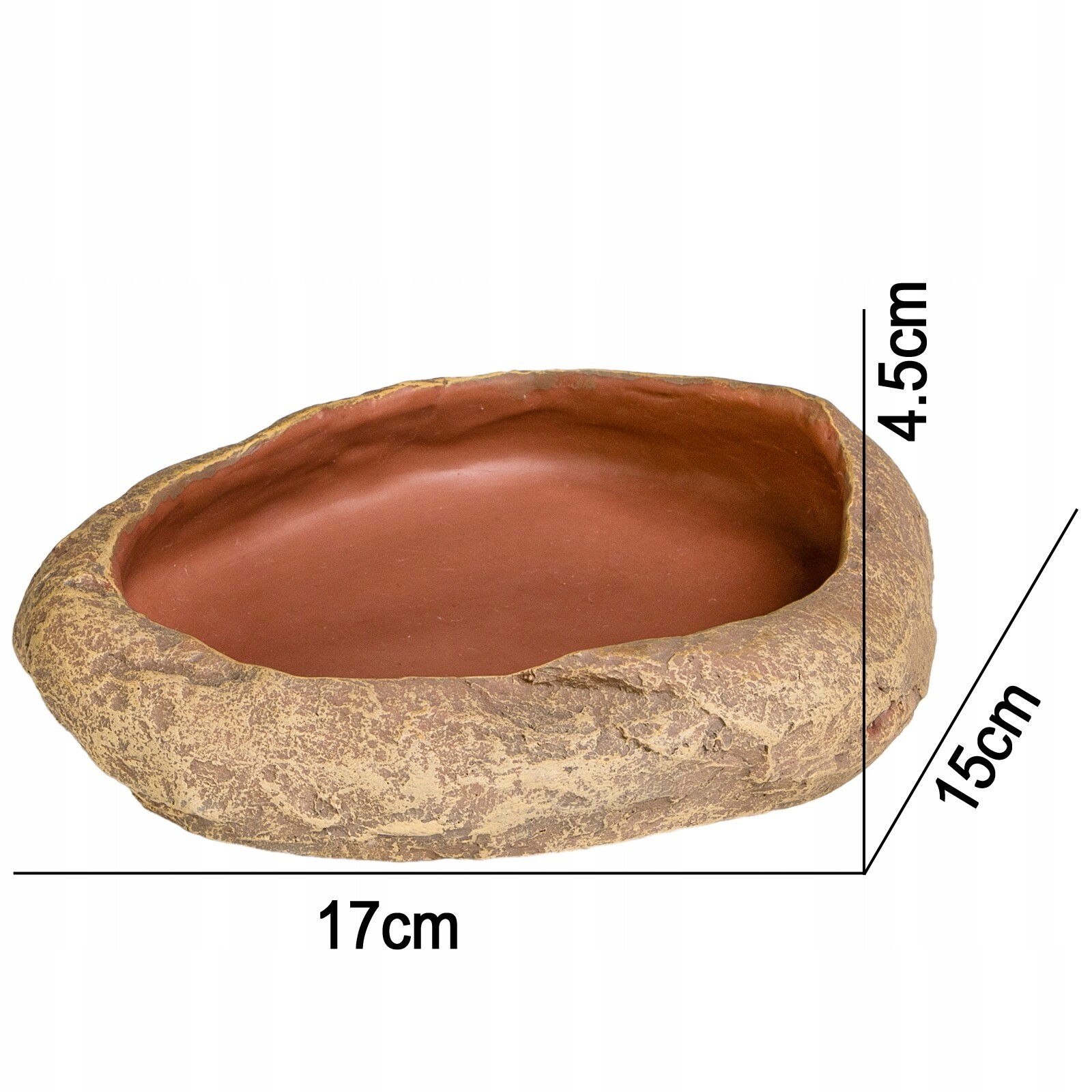 Miska Do Terária Pro Střední Obojživelníky Želv Na Vodu 17 CM