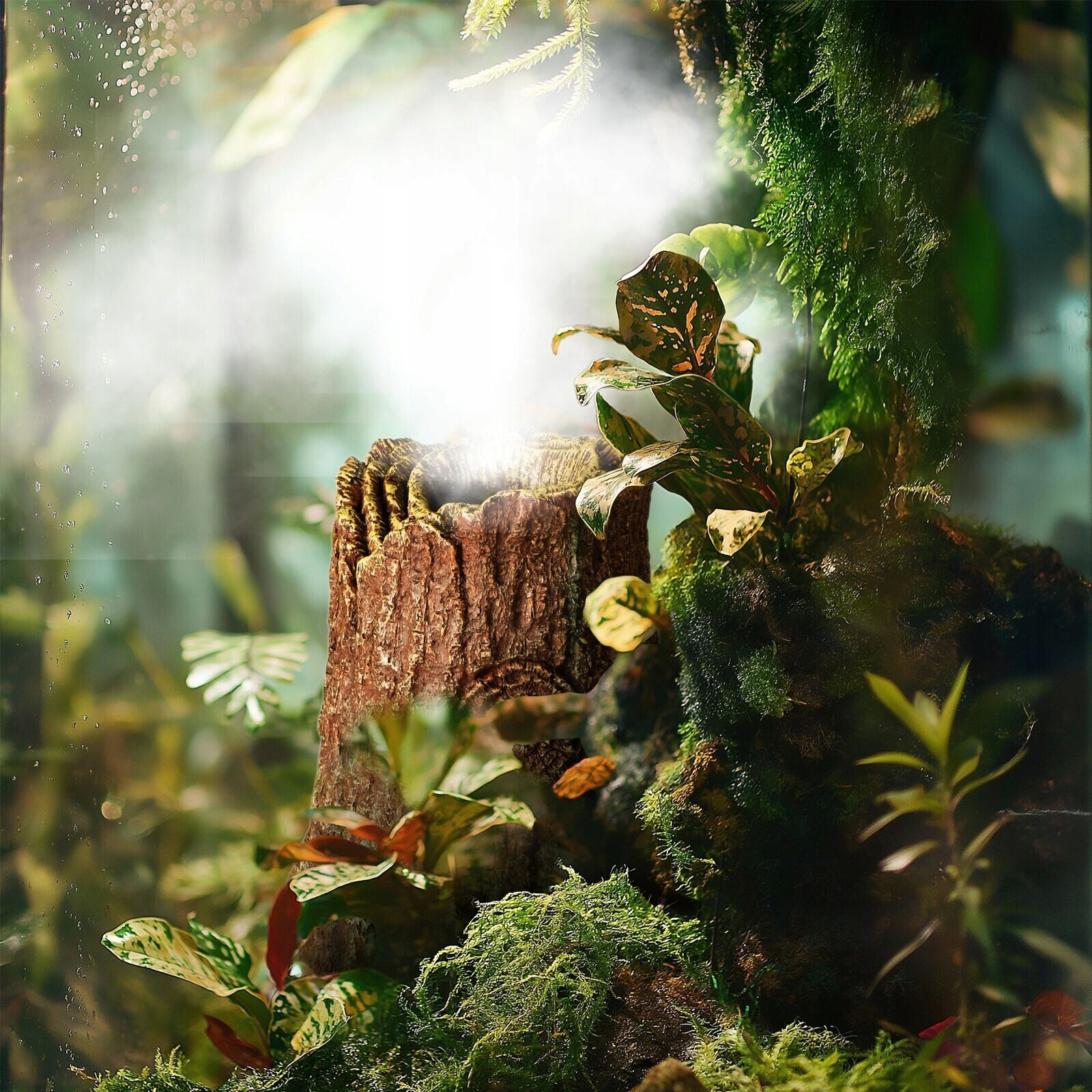 Foggerový Mlhovač Pro Tropické Terárium Zvyšuje Vlhkost Kmene Stromu