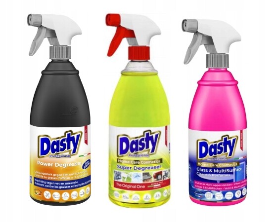 Dasty Sada domácí chemie – Tekutina na sklo a zrcadla, odmašťovač