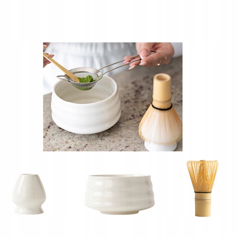 Startovací Sada Pro Matcha Čaje S Krásnou Černou Metlou Lžičkou Síto