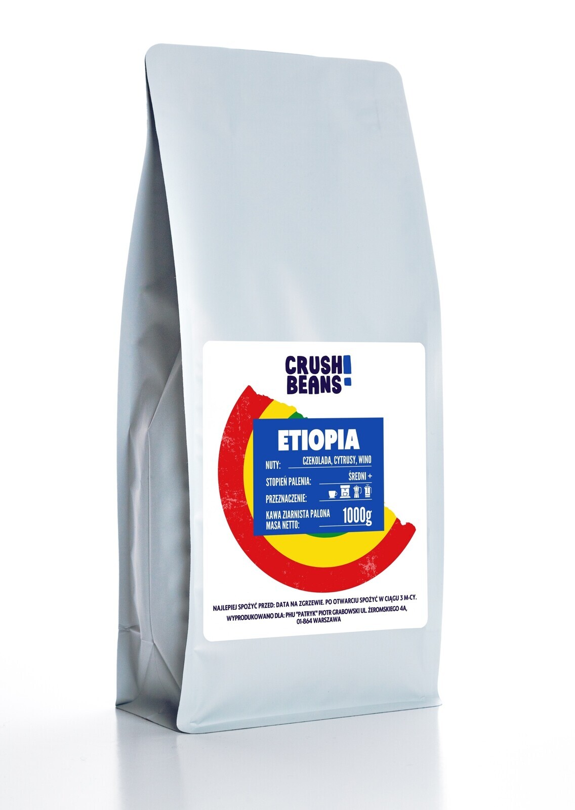 Mletá káva Etiopie 1 kg Crush bean čerstvě pražená