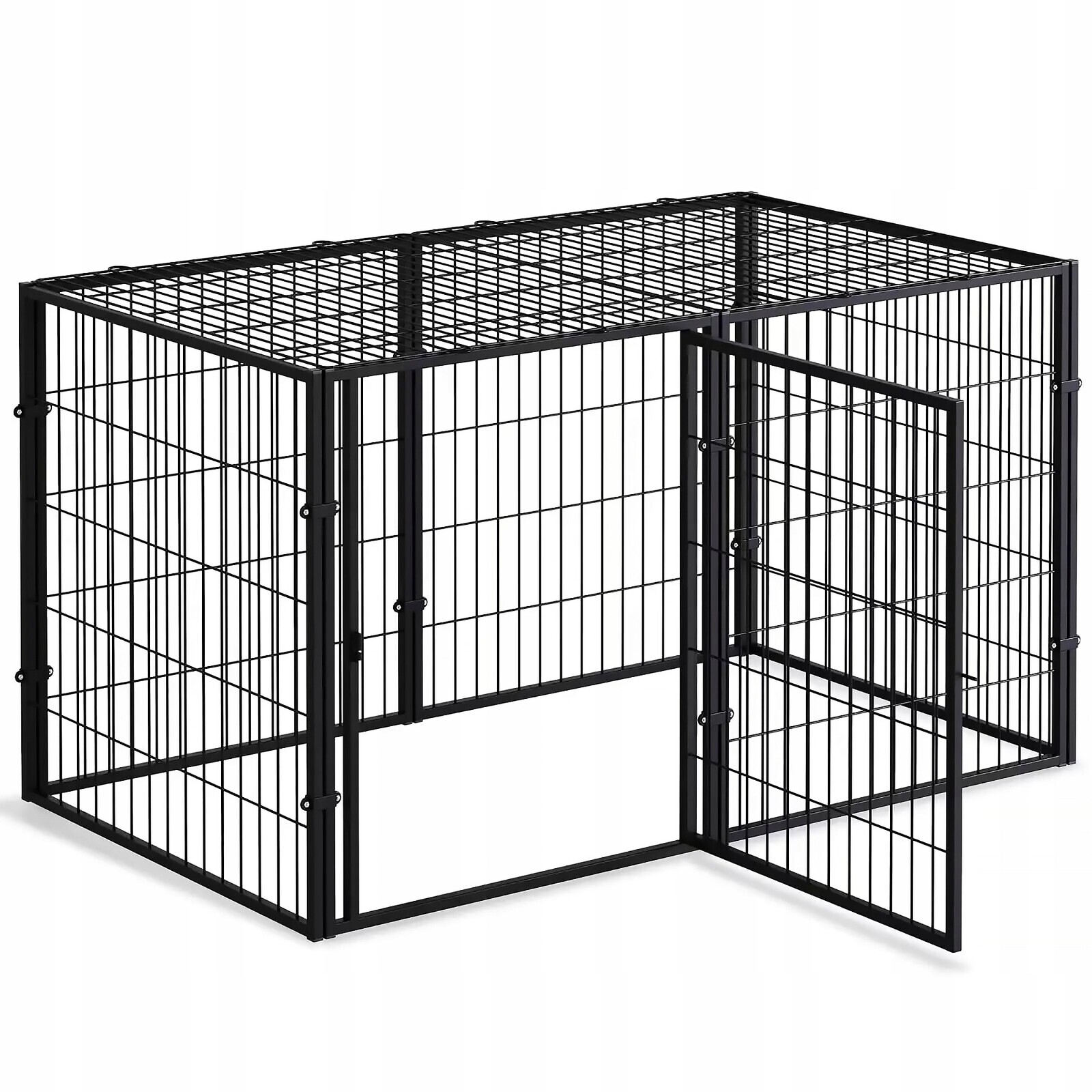 Uzamykatelná Kotec Klec Pro Psa Z Kovu, Výběh Pro Králíka, 6 Panelů