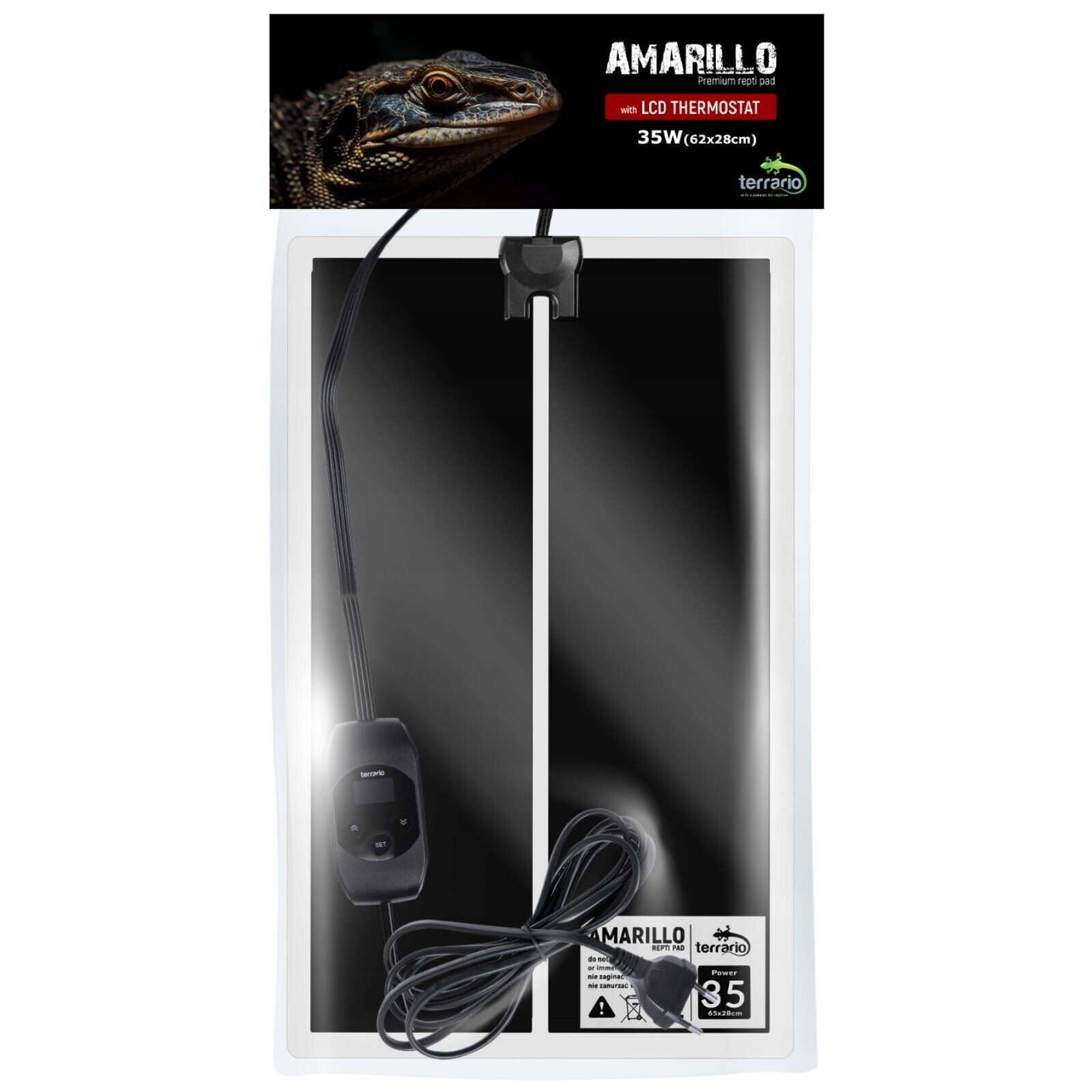 Vyhřívací Podložka Teraristický LCD Termostat Pro Plazy Paměť 35W