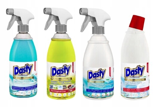 Dasty Sada domácí chemie – odstraňovač skvrn, odmašťovač, gel na Wc