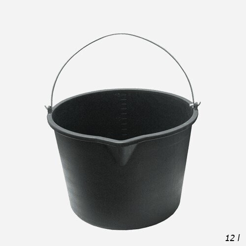Vědro stavební černé 12l s výlevkou S0102