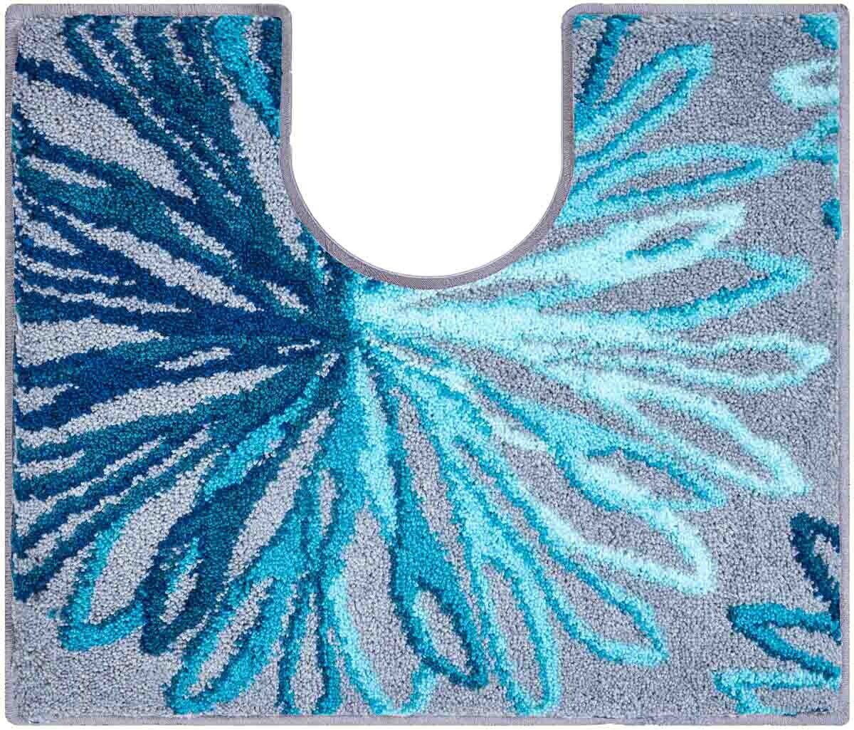 GRUND ART - Koupelnová předložka tyrkysově šedá Rozměr: 50x60 cm s výřezem pro WC