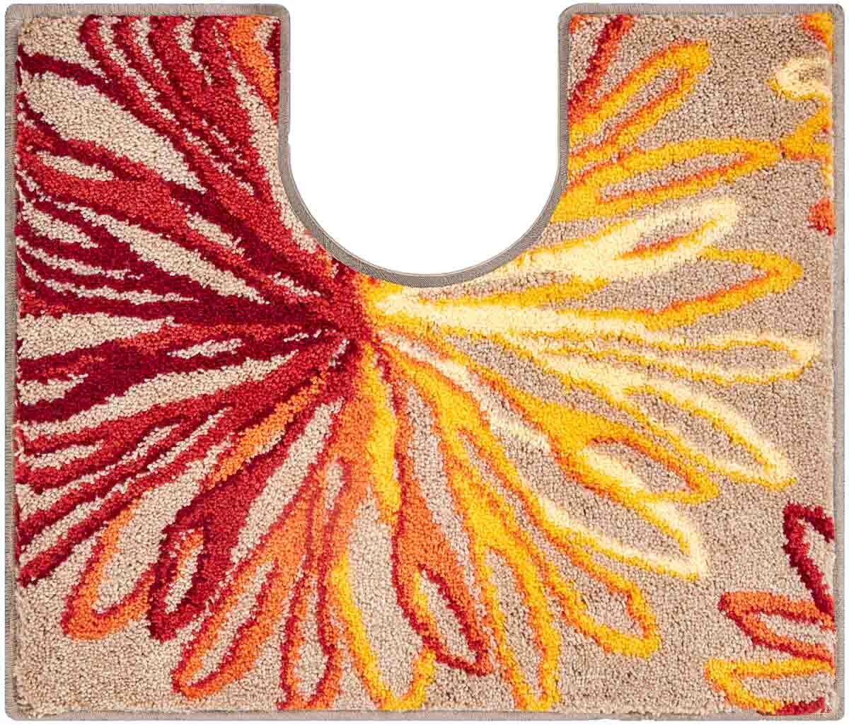 GRUND ART - Koupelnová předložka oranžovo-béžová Rozměr: 50x60 cm s výřezem pro WC