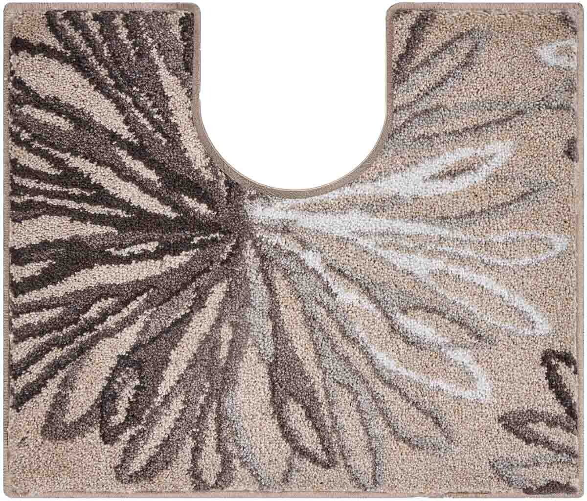 GRUND ART - Koupelnová předložka taupe-béžová Rozměr: 50x60 cm s výřezem pro WC