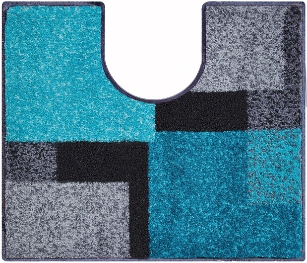 GRUND ATALA - Koupelnová předložka tyrkysová Rozměr: 50x60 cm s výřezem pro WC