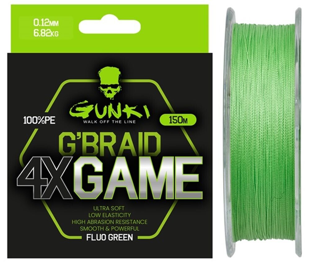 Gunki Šňůra G Braid 4X Game 150m - 0,12mm 6,82kg