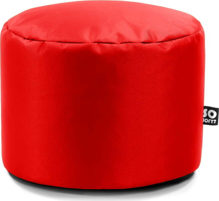 Červený dětský sedací vak z imitace kůže Dot M – So Soft?