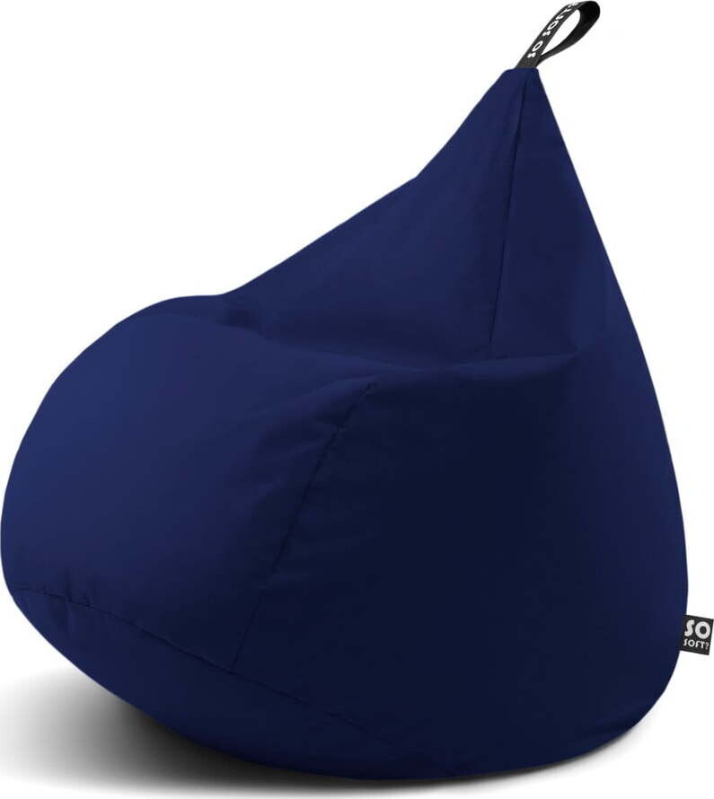 Tmavě modrý dětský sedací vak Drop M – So Soft?